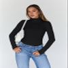 Trendy Queen Women's Turtleneck Long Sleeve Shirts Spring Fashion BasicThermal Underwear Tops Winter Clothes 2026 Black XXL view 2