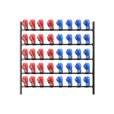 AErosx Boxing Glove Dryer Wall Mounted Boxing Glove Holder, Gym Large Capacity 5 Tiers Glove Storage Rack Black Steel Hanging Rack for Glove, Holds 20 Pairs of Gloves