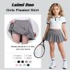 Laimi Duo Light Grey Girls Pleated Tennis Skirts School Uniform Skort high Waist Athletic Skorts with Shorts Summer Skirt for Girl Size 6 view 3