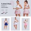 Laimi Duo Girls's Pleated Skirts high Waist mini Tennis Skater Skirt Pink Plaid Athletic Golf Skort Lightweight Skorts for Girls Size 2 view 3