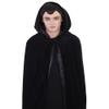 BC GOODS BY Adult Men Reversible Hooded Cape Costume | Black Goth Anime Cloak for Men | Halloween Wizard Robe Fancy Dress for Cosplay and Themed Party - L view 1