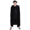 BC GOODS BY Adult Men Reversible Hooded Cape Costume | Black Goth Anime Cloak for Men | Halloween Wizard Robe Fancy Dress for Cosplay and Themed Party - L view 2