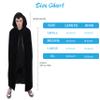 BC GOODS BY Adult Men Reversible Hooded Cape Costume | Black Goth Anime Cloak for Men | Halloween Wizard Robe Fancy Dress for Cosplay and Themed Party - L view 4