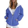 Lolvmvchi Of Today Prime,Cute Clothes,Fall Outfits For Women 2024,Women'S Zipper Fashion Gradient Printing Casual Pocket Long Sleeve Jacket Cute Drawstring Hoodie (C, S) view 1
