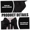 Ckuakiwu Black Cloak for Women, Short Velvet Medieval Shawl with Tie Strap, Gothic Witch Cape for Halloween Cosplay view 4