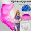 TRIMODI 2.5x1.14m/98"x45" Women's Real Silk Belly Dance Veils and Hand Scarves Fire Flame Colors (Rose Pink) view 2