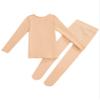 YEAHDOR Kids Boys Girls Thermal Underwear Long Sleeve Fleece-Lined Top with Leggings Set Base Layer Outfits A Nude 7-10 Years view 4
