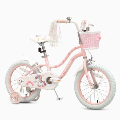 Bixike Princess Style Girls Bike with Basket for 2-13 Years Old Kids and Toddlers, 12 14 16 18 Inch Bicycle for Children with Training Wheels and Streamers, 20 Inch with Kickstand, Multiple Colors