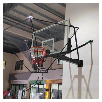 Indoor Outdoor Basketball Hoop Net Catcher, 180 Rotatable Foldable Shot Training Aid Rebound System - Metal Iron Frame, for Garage/Backyard/Pool, Easy to Set Up