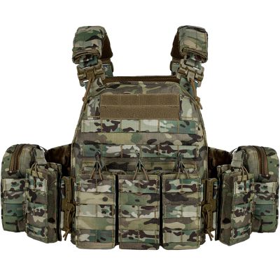 vAv YAKEDA Tactical Outdoor Vest Quick Release Adjustable Hunting Vest with PALS Molle System (US, Alpha, One Size, Regular, Regular, CP)