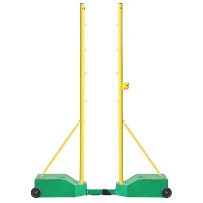 ELUKHT Volleyball net Badminton Net Outdoor Portable Iron Material Fillable Base 1.55m/5ft Badminton Equipment with Wheels