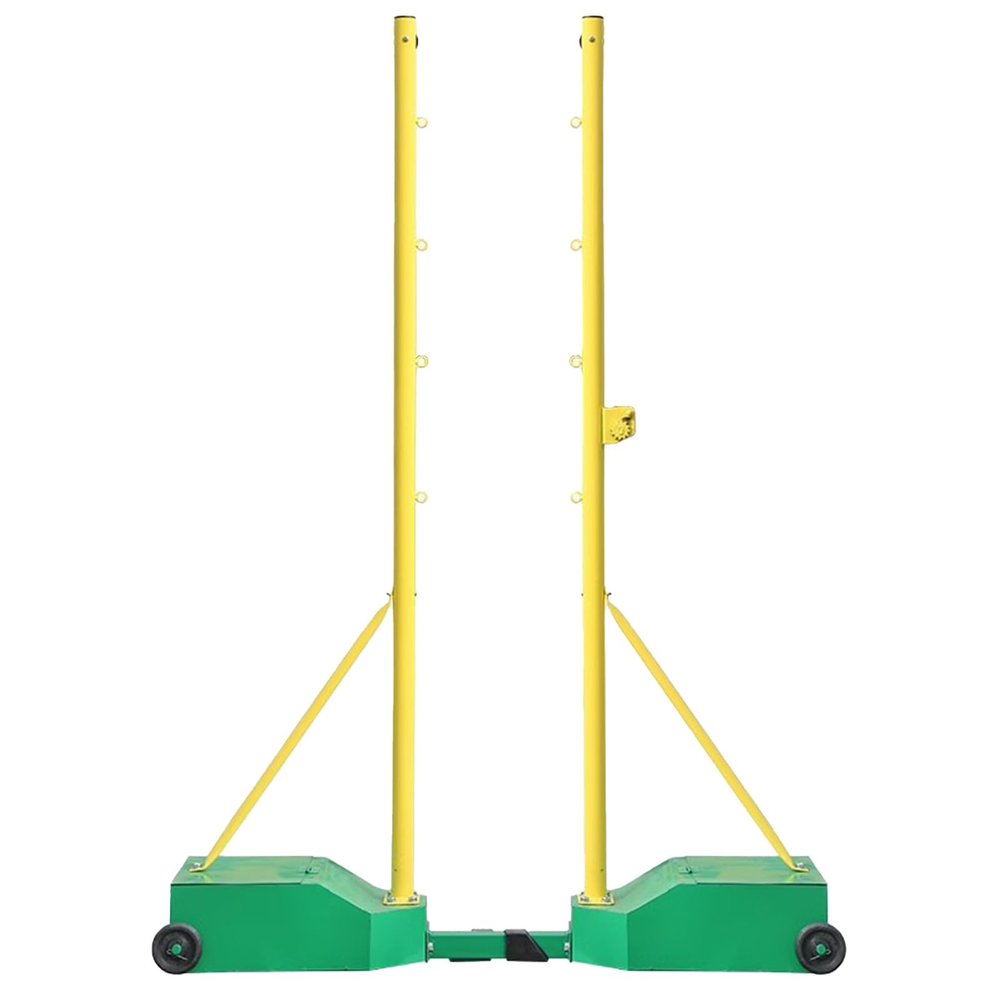 ELUKHT Volleyball net Badminton Net Outdoor Portable Iron Material Fillable Base 1.55m/5ft Badminton Equipment with Wheels