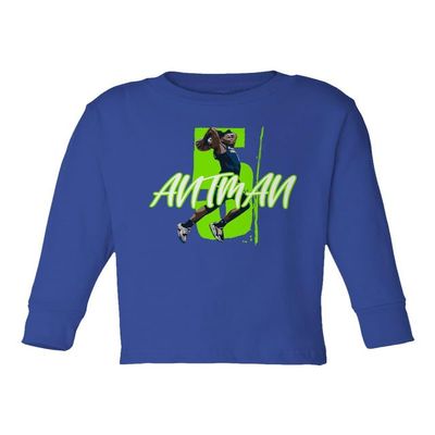 Minnesota Star Ant - Edwards Basketball Fans Tribute Toddler Long Sleeve T-Shirt (Royal, 3T)