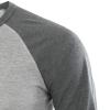 Mens Henley Long Sleeve Raglan T-Shirt Fashion Button Cotton Fall Shirt Casual Lightweight Crew Neck Shirts (Small,Light Grey 1) view 4