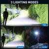 crazybrace Rechargeable Led Headlamp 2Pack, 99000 Lumen Super Bright Head Lamp with 3 Modes & 90 Adjustable, Brightest Headlamp 30H Long Runtime, Powerful Waterproof Headlamps for Adults Camping view 3