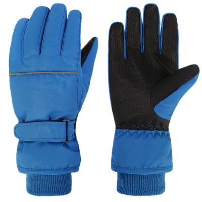 Azarxis Kids Snow Gloves Winter Ski Warm Glove Windproof Thermal Gloves for Boys Girls Cold Weather Outdoor Sports (Blue, 8-10 Years)