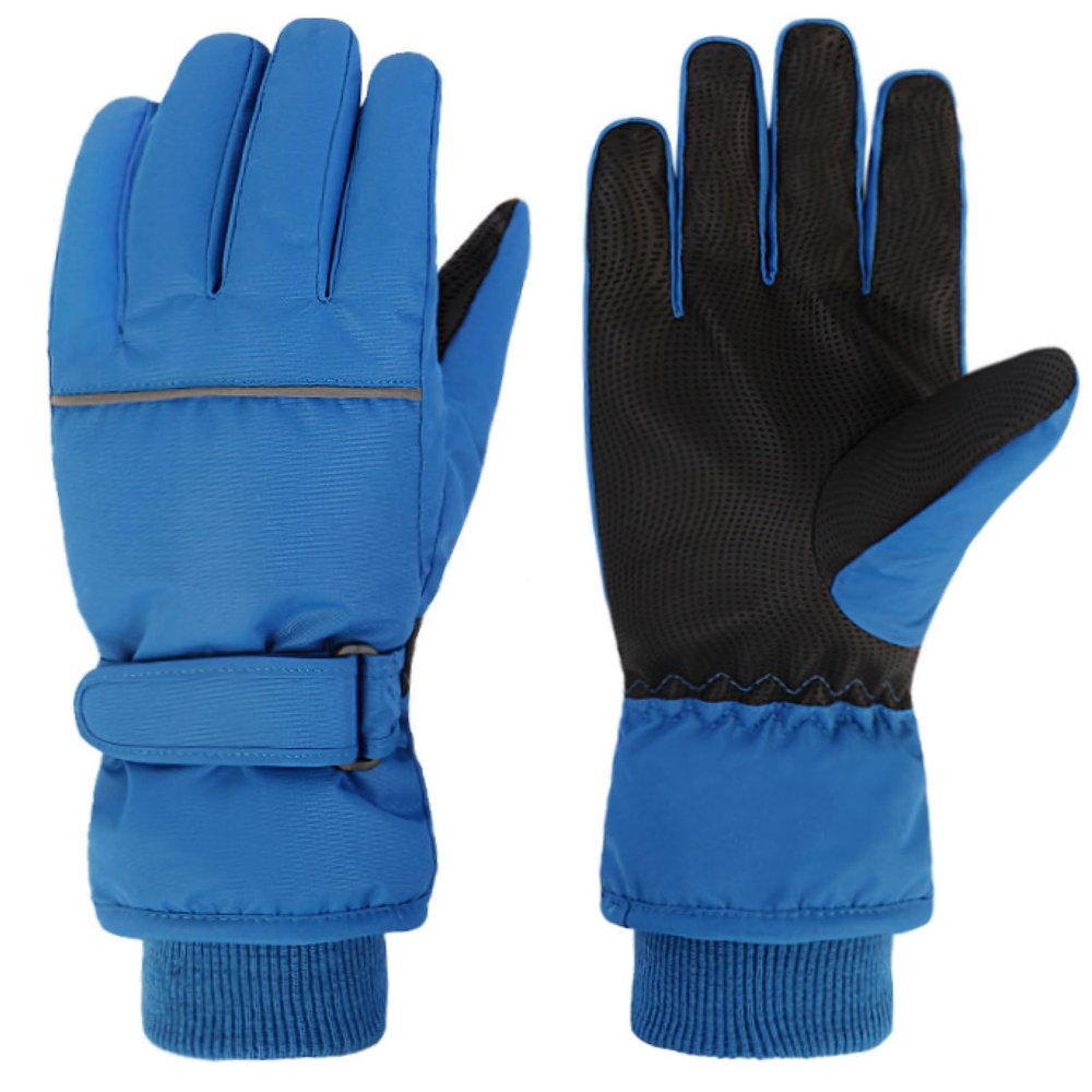 Azarxis Kids Snow Gloves Winter Ski Warm Glove Windproof Thermal Gloves for Boys Girls Cold Weather Outdoor Sports (Blue, 8-10 Years)
