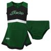 Girls Toddler Green New York Jets Cheer Captain Dress with Bloomers view 1
