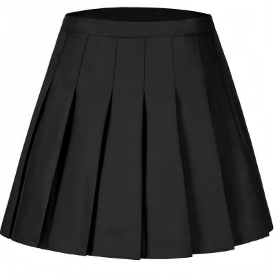 Pleated School Uniform Girls Skorts high Waist Tennis Skirt Summer Fashion Black Pleated mini Skirts Golf Skater Skort for Girl Size 14