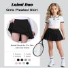 Pleated School Uniform Girls Skorts high Waist Tennis Skirt Summer Fashion Black Pleated mini Skirts Golf Skater Skort for Girl Size 14 view 3