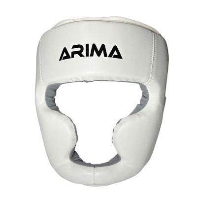 Boxing Headgear with Cheek Protection - Adjustable Sparring Head Guard for MMA, Kickboxing, Muay Thai, and Boxing - Ideal for Men, Women, Youth, White, M