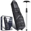 CHAMPKEY Premium Soft-Padded Golf Travel Bags for Airlines - Travel Golf Gags for Airlines with Premium Oxford Fabric and Oversized Wheels(Hard Case Bag with Pole) view 1
