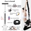 MZZKFC Suspension Bungee Fitness Set, Black Aerial Yoga Stretch Rope with Breathable Belt, Bungee Fitness Cord for Exercise Abdomen/Waist/Legs/Hips/Arms(148.8-170.6 lbs/67.5-77.5 kg-L) view 4