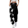 Daily The to Only,Wide Leg Joggers,This is Some Boo Sheet Sweatpants Women Halloween Cool Ghost Graphic Wide Leg Joggers Cinch Bottom Baggy,Track,-A,5X-Large Black-a view 1