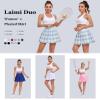 Girl Uniform Pleated Skirts Casual Blue Plaid Summer Fashion Skirt for Girls Golf Workout Skorts bulit in Shorts Size 10 view 3