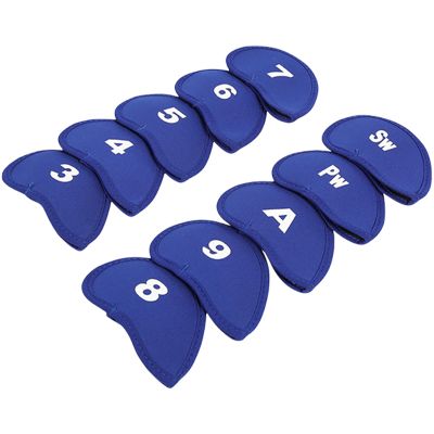 WHFCBJBW 10Pcs Golfs Headcover Protective Protective Golfs Iron Head Soft Golfs Club Head Putter Protector