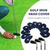 WHFCBJBW 10Pcs Golfs Headcover Protective Protective Golfs Iron Head Soft Golfs Club Head Putter Protector view 2