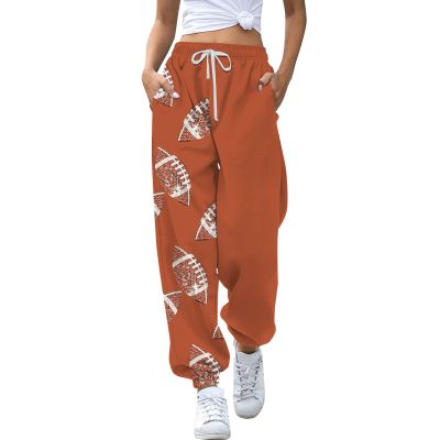 TOS Daily,Wide Leg Sweatpants Woman,This is Some Boo Sheet Sweatpants Women Halloween Cool Ghost Graphic Wide Leg Joggers Cinch Bottom Baggy,Lightening,Orange-C,Small