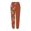 TOS Daily,Wide Leg Sweatpants Woman,This is Some Boo Sheet Sweatpants Women Halloween Cool Ghost Graphic Wide Leg Joggers Cinch Bottom Baggy,Lightening,Orange-C,Small view 2