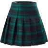 Laimi Duo Girls Pleated Skirt with Shorts Green Plaid Tennis Pleated Skirt for Girl mini Skater Skirts Skorts Summer Outfit Size 12 view 1