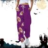 The Clearance,Wide Leg Trousers Women,This is Some Boo Sheet Sweatpants Women Halloween Cool Ghost Graphic Wide Leg Joggers Cinch Bottom Baggy,Primo,Purple-C,Small view 3