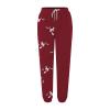 Daily Deals of The Day Prime Today Only,This is Some Boo Sheet Shirt,This is Some Boo Sheet Sweatpants Women Halloween Cool Ghost Graphic Wide Leg Joggers Cinch Bottom Baggy,Red-D,Large view 2