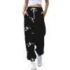 Deals of The Day Orders,Halloween Pj Pants Women,This is Some Boo Sheet Sweatpants Women Halloween Cool Ghost Graphic Wide Leg Joggers Cinch Bottom Baggy,Online Shopping,Black-D,Small view 1