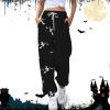 Deals of The Day Orders,Halloween Pj Pants Women,This is Some Boo Sheet Sweatpants Women Halloween Cool Ghost Graphic Wide Leg Joggers Cinch Bottom Baggy,Online Shopping,Black-D,Small view 2