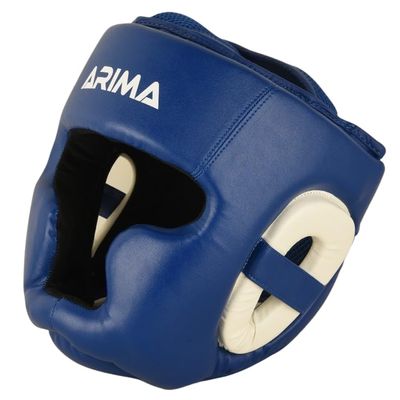 Boxing Headgear with Cheek Protection - Adjustable Sparring Head Guard for MMA, Kickboxing, Muay Thai, and Boxing - Ideal for Men, Women, Youth, Blue, L
