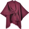 RanRui Women's Shawl Wrap Poncho Sweater Shawl Stylish Simple Monochrome Oblique Strap Cloak Cloak Outerwinter fall Open Front Cape Gifts for Women (2024017-9,130x150cm) view 1