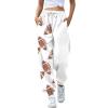 ,Cinch,This is Some Boo Sheet Sweatpants Women Halloween Cool Ghost Graphic Wide Leg Joggers Cinch Bottom Baggy, to,White-C,Large view 1