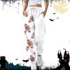 ,Cinch,This is Some Boo Sheet Sweatpants Women Halloween Cool Ghost Graphic Wide Leg Joggers Cinch Bottom Baggy, to,White-C,Large view 3