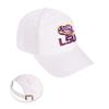 Desert Cactus LSU Louisiana State University Baseball Hat Tigers Geaux Brimmed Embroidered Hats Cap Adjustable Cloth Strap Adult (Style H1) White view 1