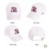 Desert Cactus LSU Louisiana State University Baseball Hat Tigers Geaux Brimmed Embroidered Hats Cap Adjustable Cloth Strap Adult (Style H1) White view 3