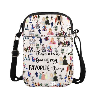 ENSIANTH Musical Inspired Gift Musical Theatre Actor Actress Messenger Bag Drama Theatre Crossbody Purses Bag (Musical thing CB)