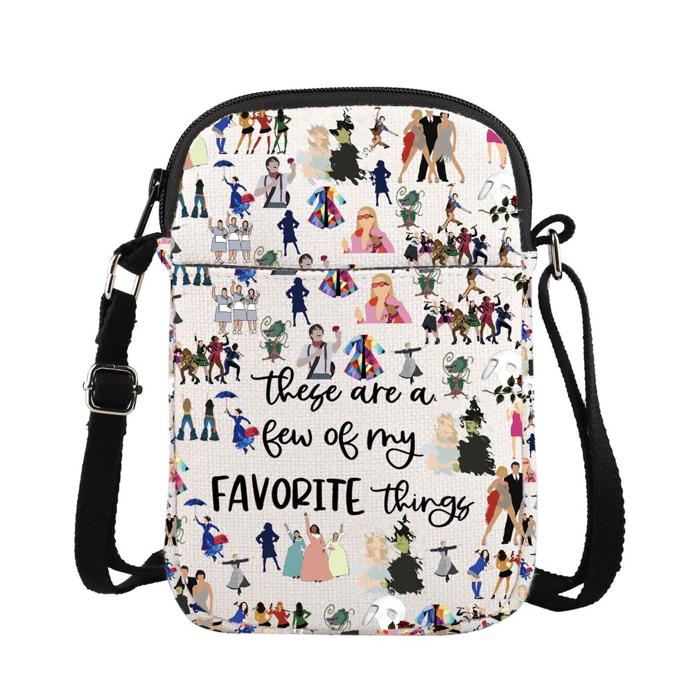ENSIANTH Musical Inspired Gift Musical Theatre Actor Actress Messenger Bag Drama Theatre Crossbody Purses Bag (Musical thing CB)