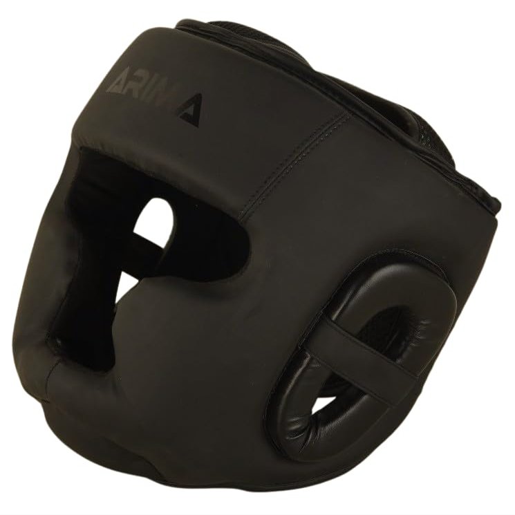 Boxing Headgear with Cheek Protection - Adjustable Sparring Head Guard for MMA, Kickboxing, Muay Thai, and Boxing - Ideal for Men, Women, Youth, Black, L
