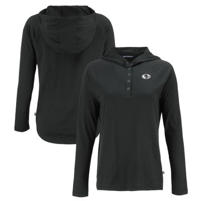 Cutter & Buck Women's Black San Francisco 49ers Coastline Epic Comfort Eco Recycled Long Sleeve Hoodie T-Shirt