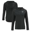 Cutter & Buck Women's Black San Francisco 49ers Coastline Epic Comfort Eco Recycled Long Sleeve Hoodie T-Shirt view 1