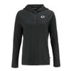 Cutter & Buck Women's Black San Francisco 49ers Coastline Epic Comfort Eco Recycled Long Sleeve Hoodie T-Shirt view 2